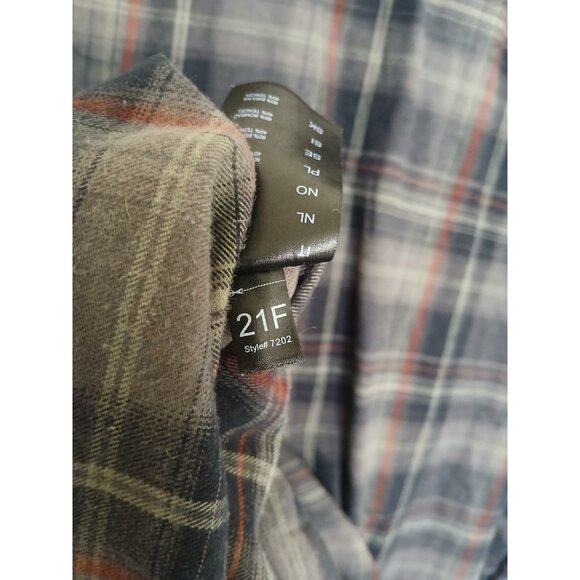 Kuhl Fugitive Shirt Men's 2XL Flannel Gray Red Plaid Button Up Long Sleeve 7202 - Picture 11 of 13